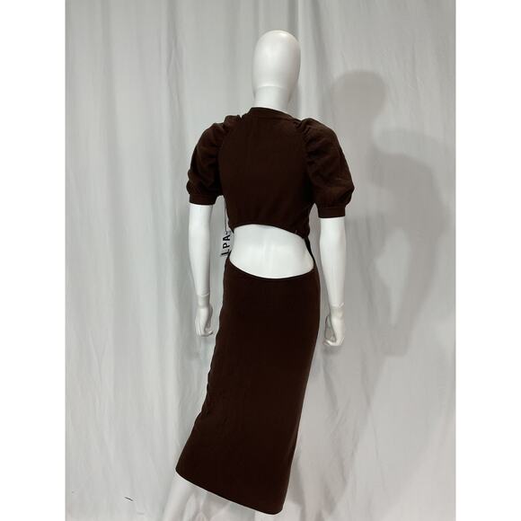 Lpa 'Clementine' Brown Cut Out Dress Size L - NWT - Picture 3 of 5